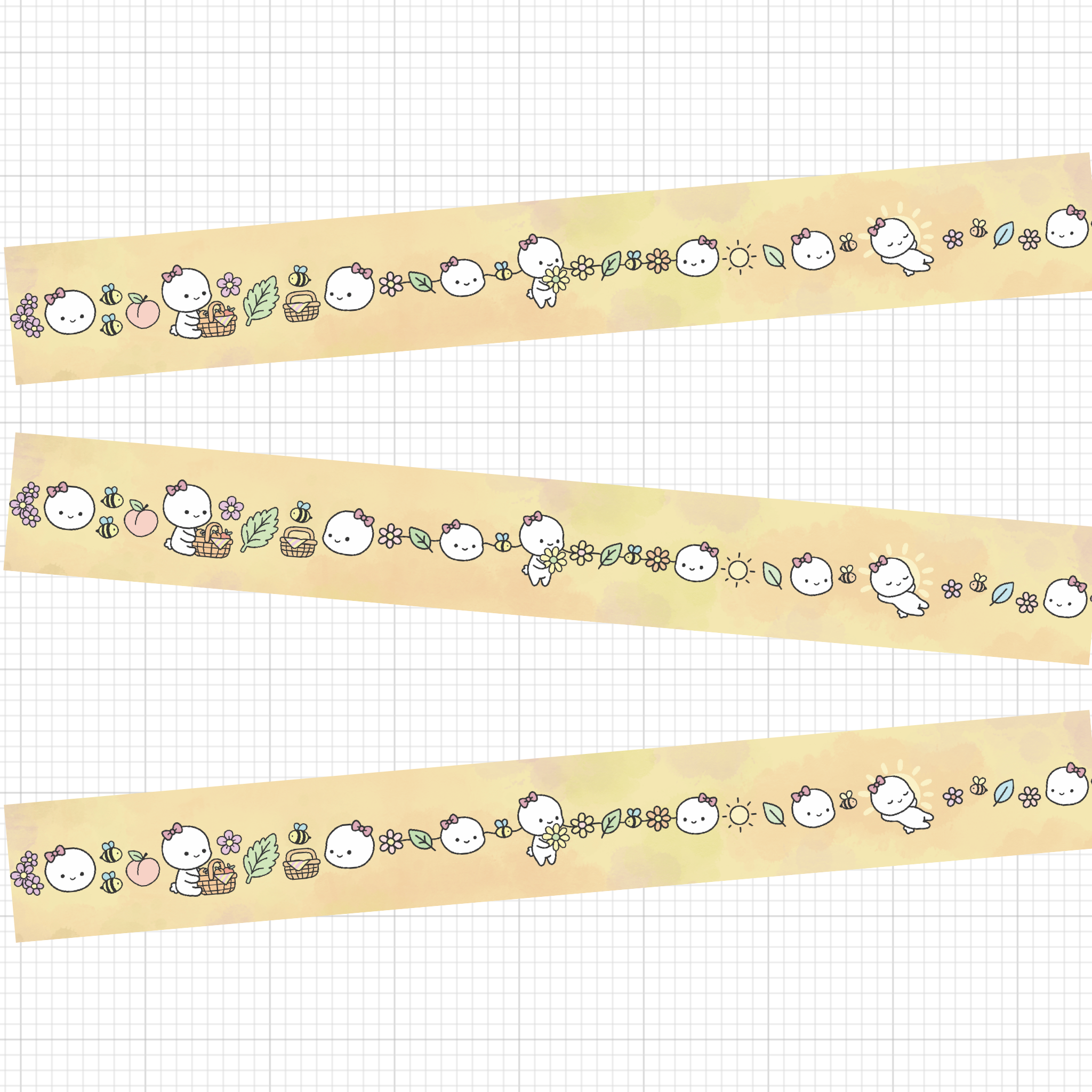 Blush Meadow Washi Tape 10mm