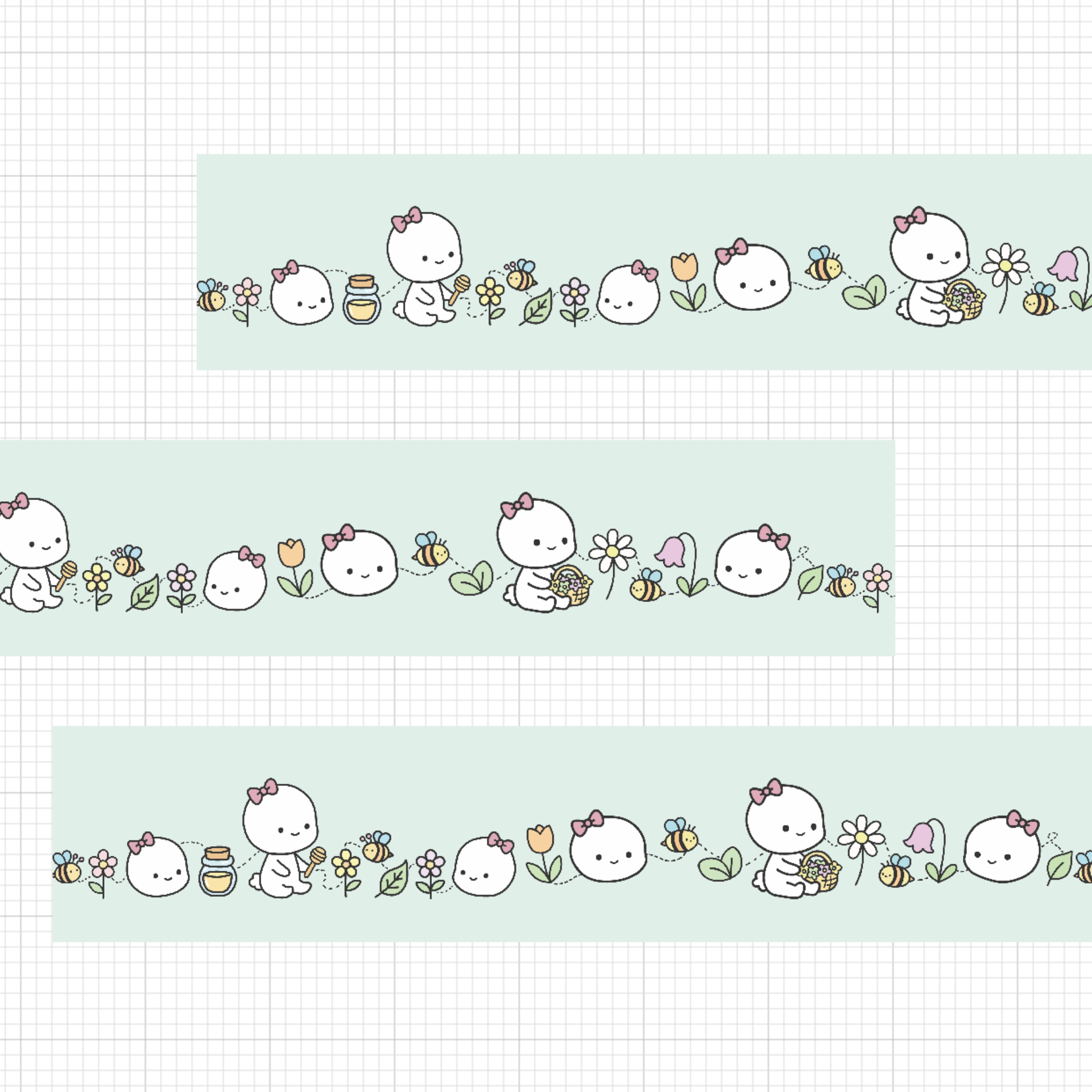 Morning Daisy Washi Tape 10mm