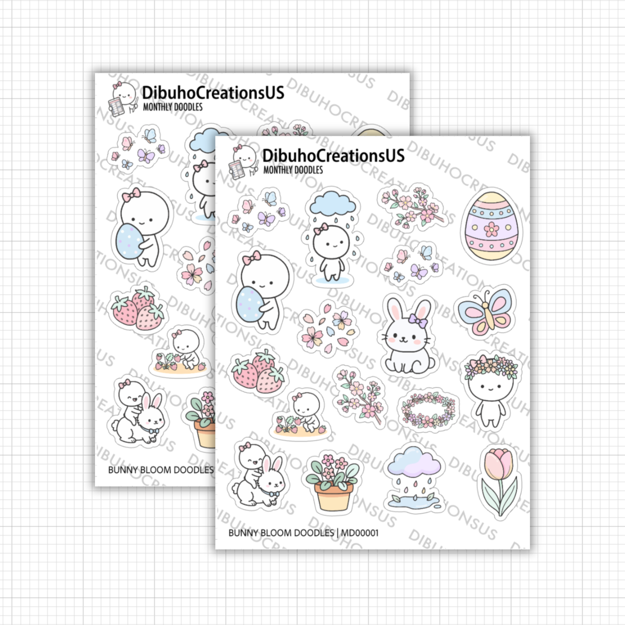 Bunny Bloom Doodles