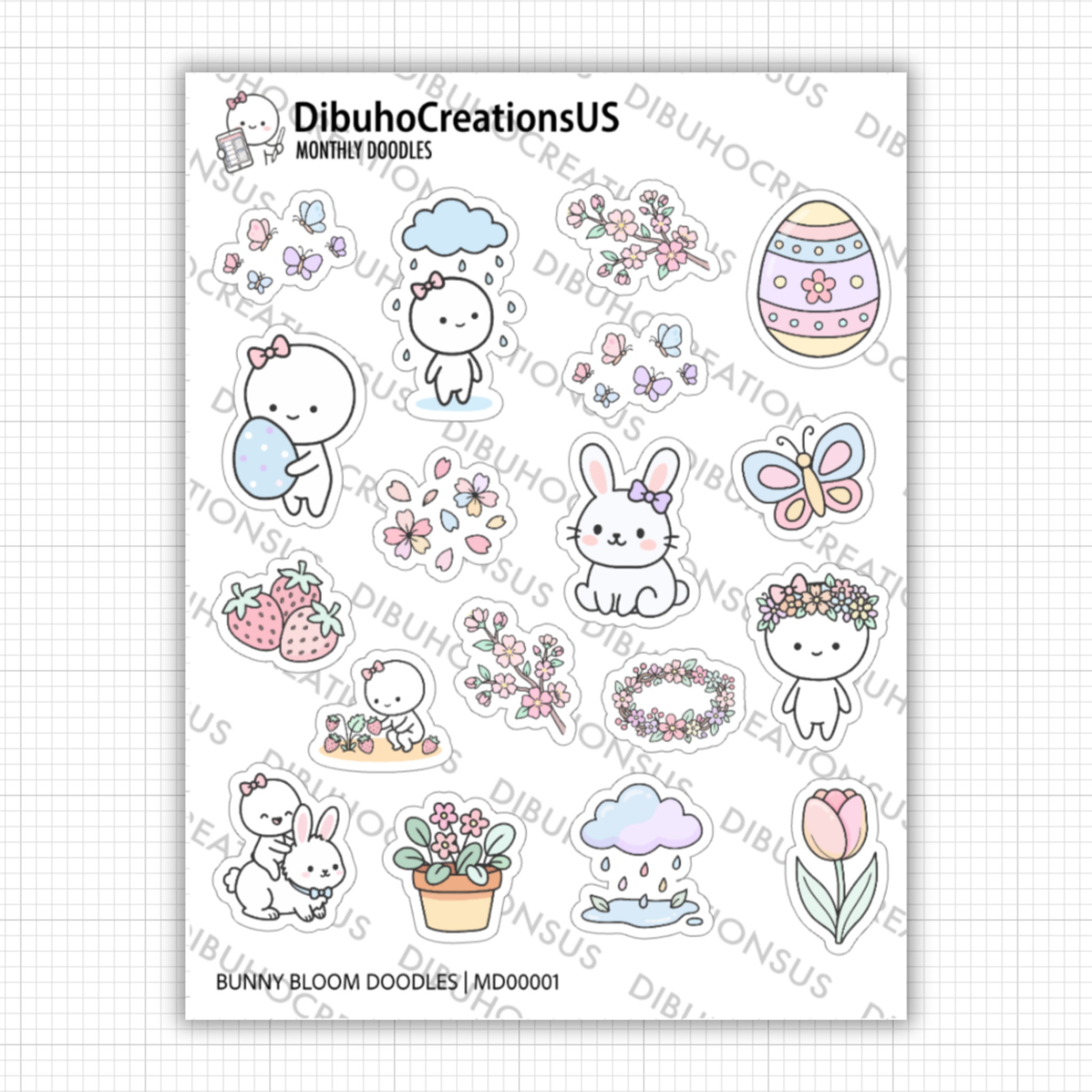 Bunny Bloom Doodles