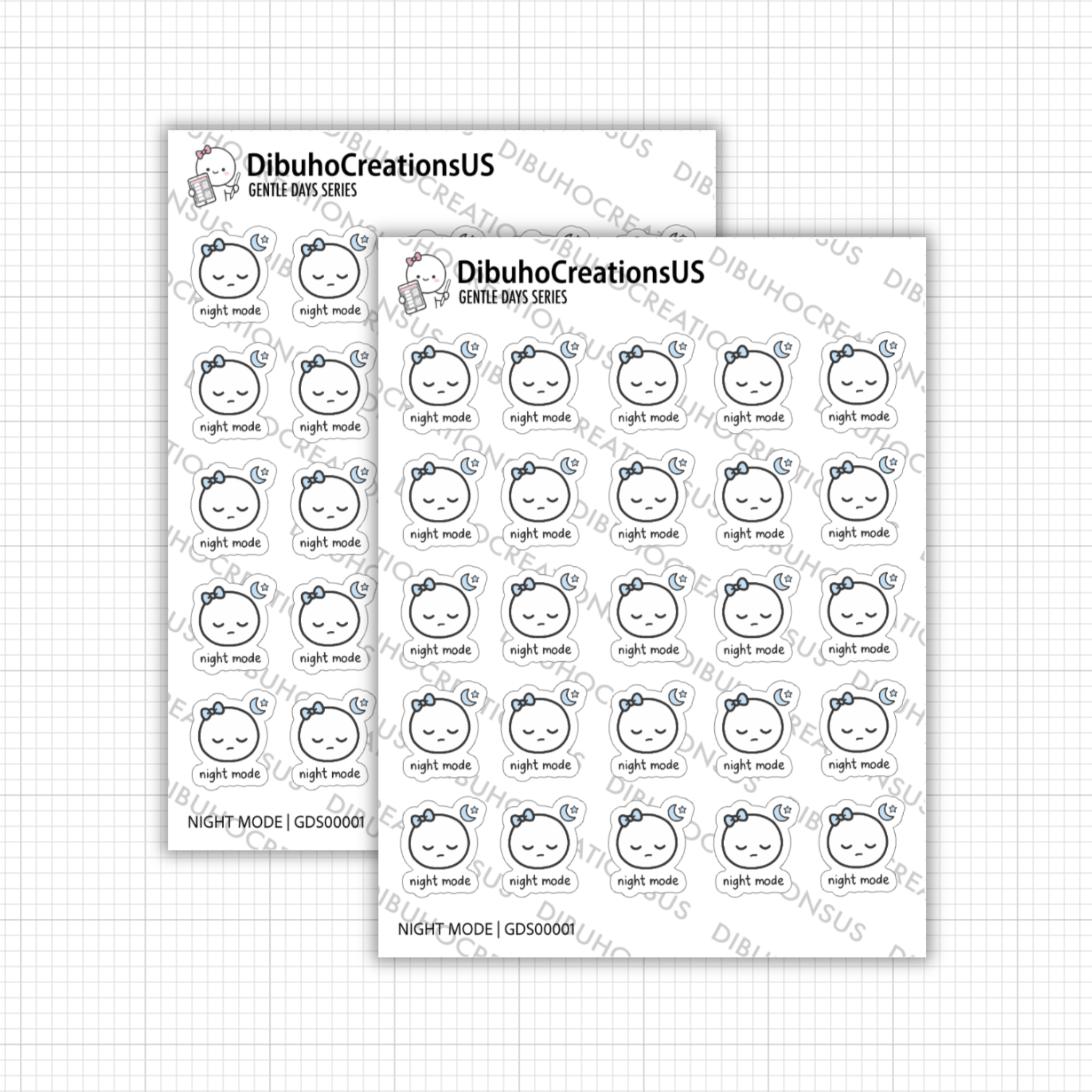 Night Mode Sticker Sheet