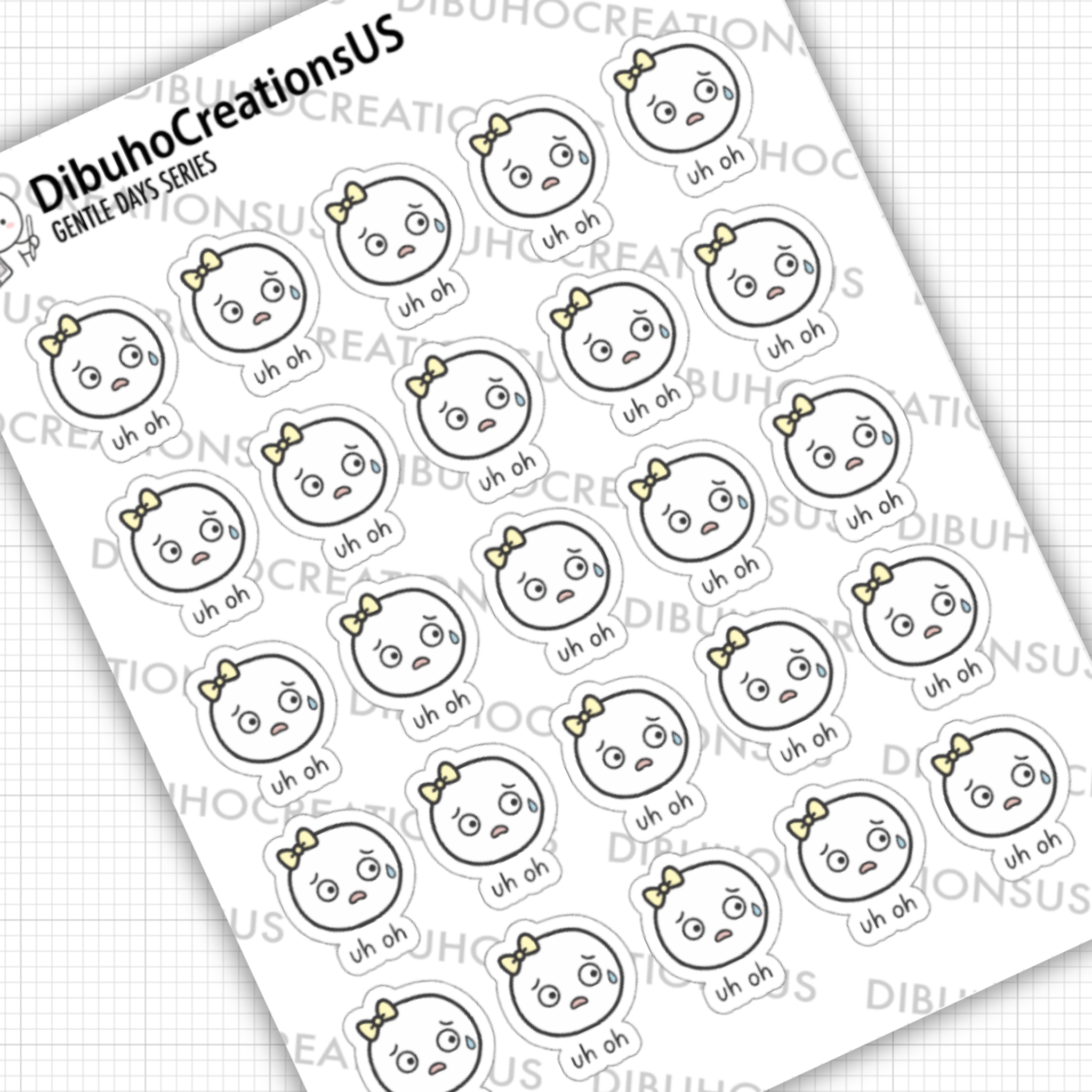 Uh Oh Sticker Sheet