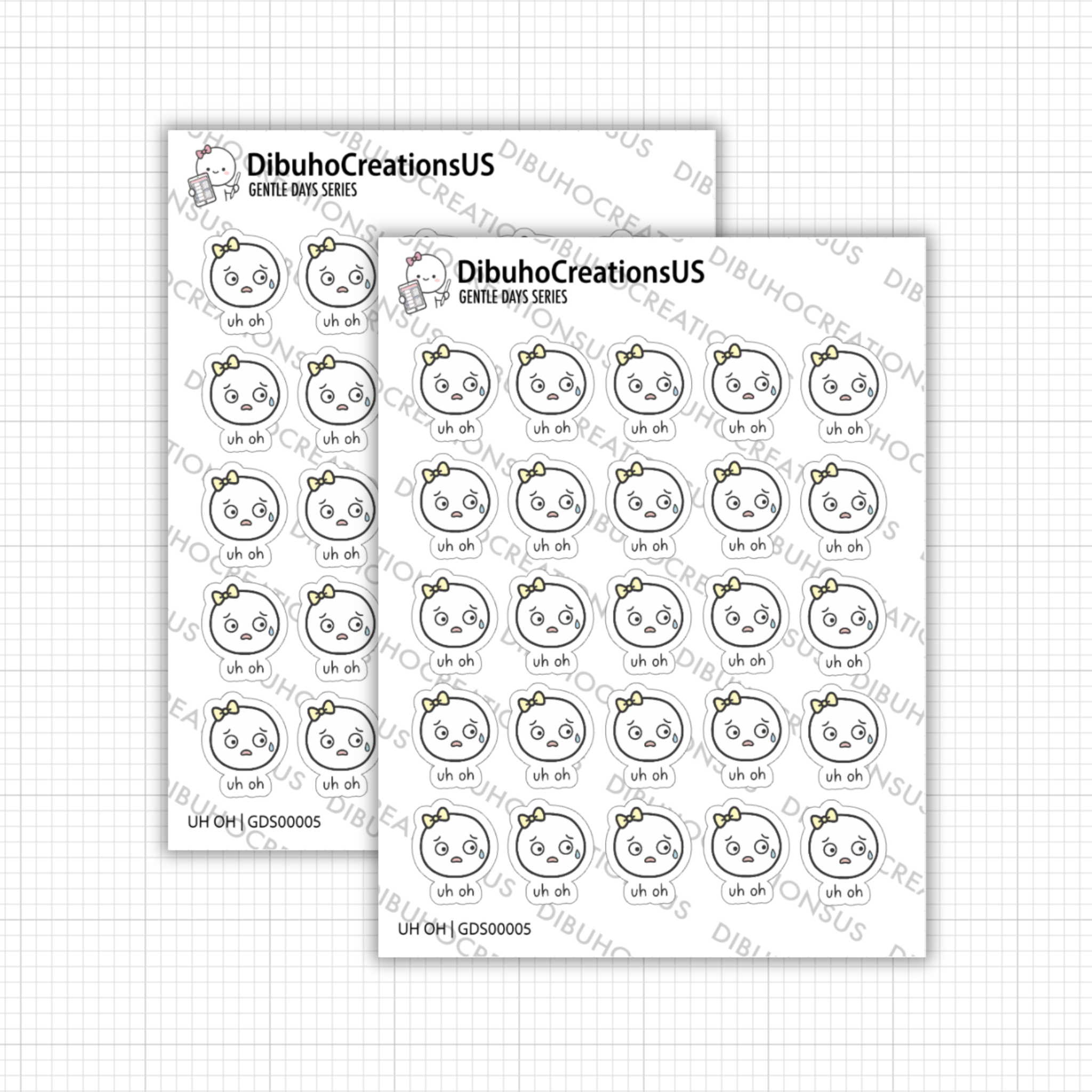 Uh Oh Sticker Sheet