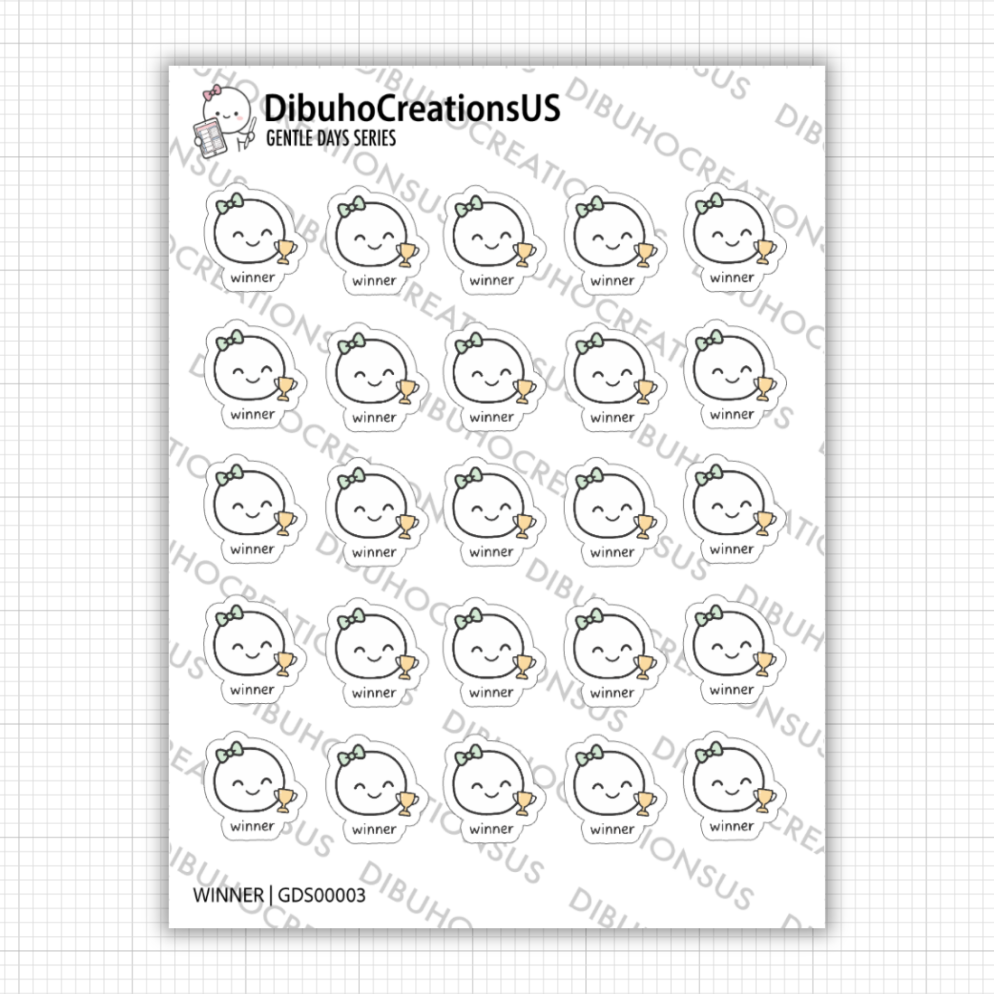 Winner Sticker Sheet