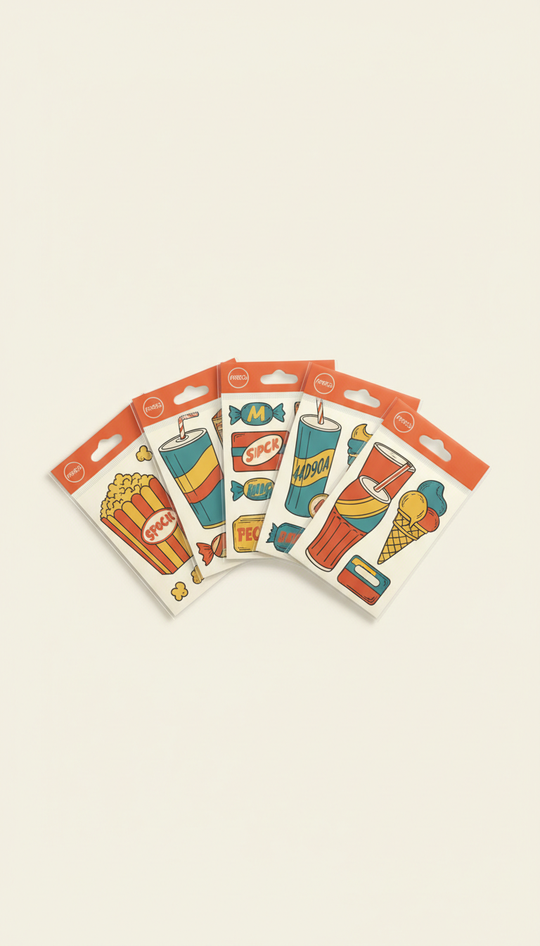 Retro Snack Time Sticker Assortment